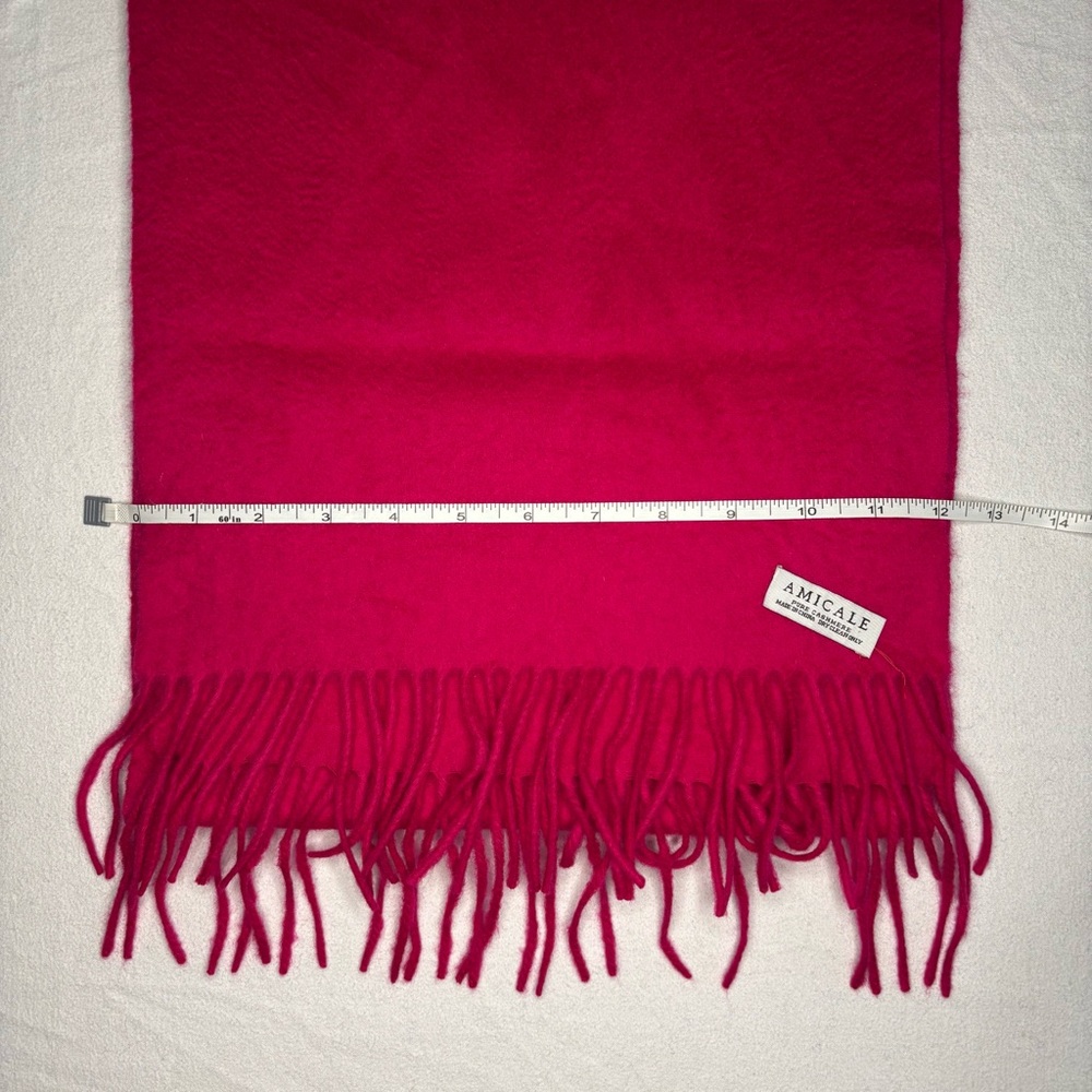 Amicale Pink 100% Pure Cashmere Shaw/Wrap/Scarf wFringe 12”x60” Elegant / Classy